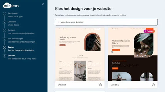 mijn.host AI website builder - Template